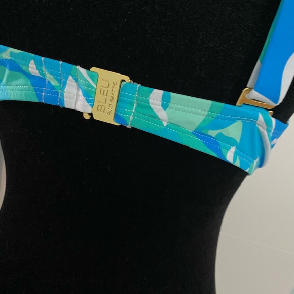 NEW with tag ~ 
Bleu Rod Beattie Blue and Green bikini top with Vibrant Design - Picture 2 of 11
